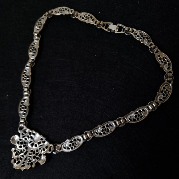 Vintage Mid Century Revival Filigree Ornate Choker - Picture 14 of 15